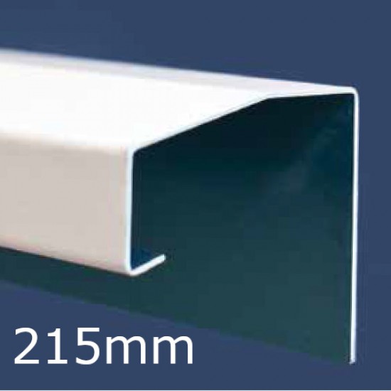 215mm Aluminium Undersill Flashing and Window Sill Extension (with Full End Caps - pair) - 2.5m Length.