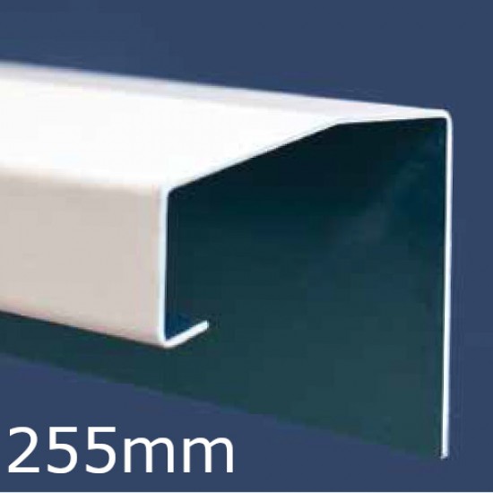 255mm Aluminium Undersill Flashing and Window Sill Extension (with Full End Caps - pair) - 2.5m Length.