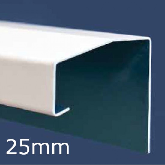 25mm Aluminium Undersill Flashing and Window Sill Extension (with Full End Caps - pair) - 2.5m Length.