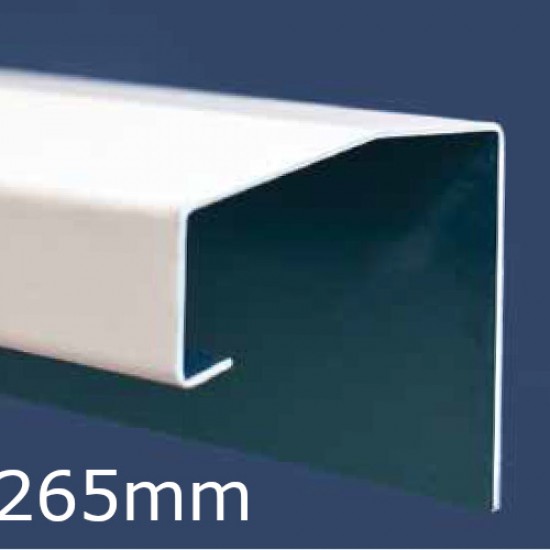 265mm Aluminium Undersill Flashing and Window Sill Extension (with Full End Caps - pair) - 2.5m Length.
