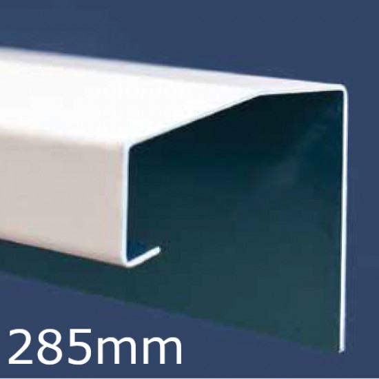 285mm Aluminium Undersill Flashing and Window Sill Extension (with Full End Caps - pair) - 2.5m Length.