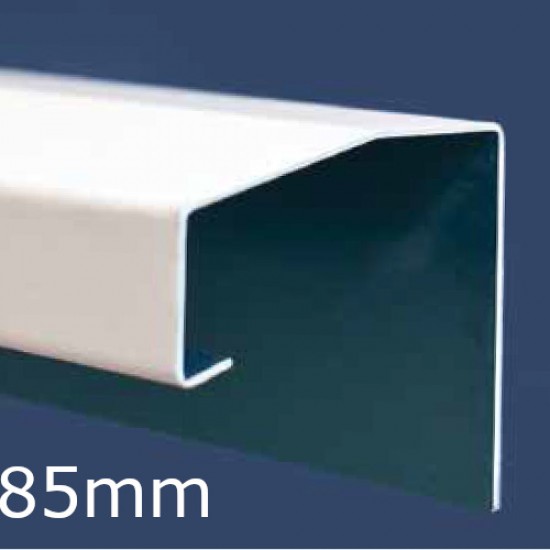 85mm Aluminium Undersill Flashing and Window Sill Extension (with Full End Caps - pair) - 2.5m Length.