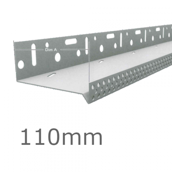 110mm Aluminium Vented Base Track Profile - length 2.5m.