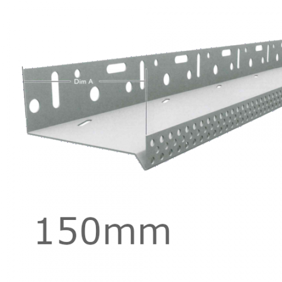 150mm Aluminium Vented Base Track Profile - length 2.5m.