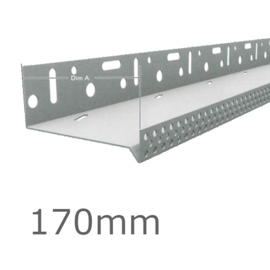 170mm Aluminium Vented Base Track Profile - length 2.5m.