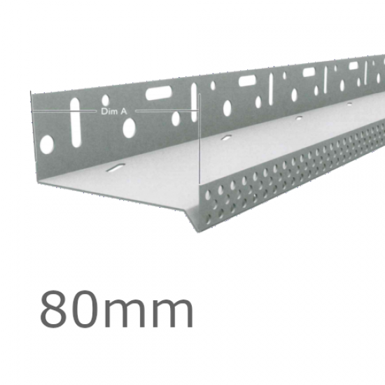 80mm Aluminium Vented Base Track Profile - length 2.5m.