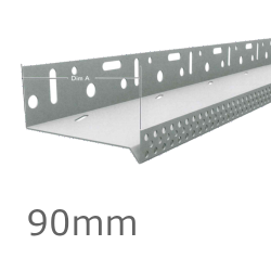 90mm Aluminium Vented Base Track Profile - length 2.5m.