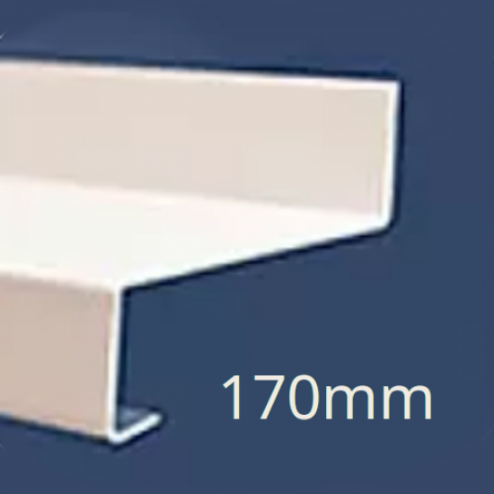 170mm Eaves Flashing, Oversill and Window Sill Extension WEC721 (with full end caps-pair) - 2.5m Length.