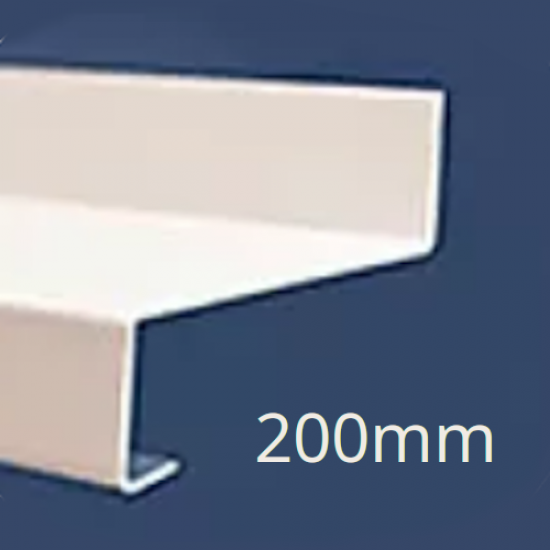 200mm Eaves Flashing, Oversill and Window Sill Extension WEC721 (with full end caps-pair) - 2.5m Length.