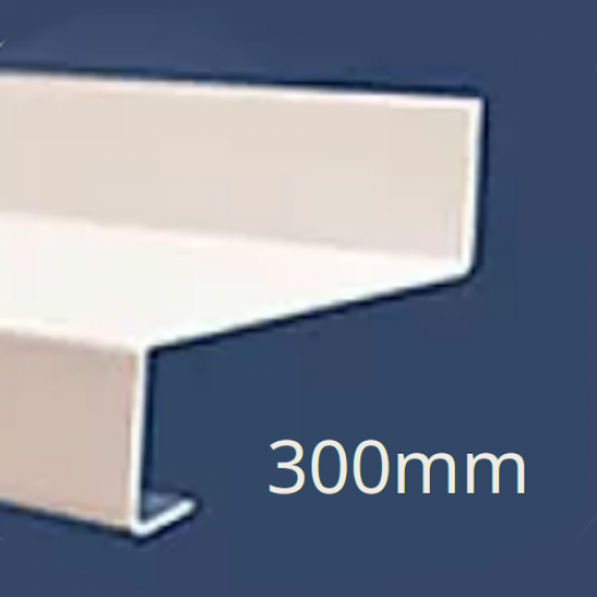 300mm Eaves Flashing, Oversill and Window Sill Extension WEC721 (with full end caps-pair) - 2.5m Length.