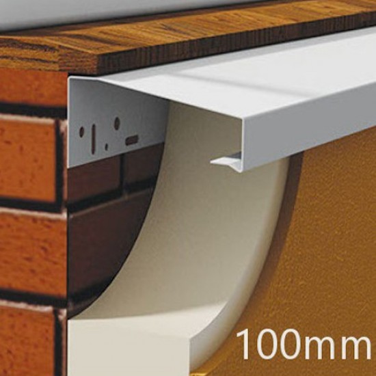 100mm Aluminium Undersill Profile WEC 732 with End Caps - length 2.5m