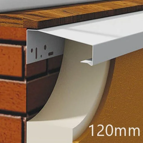 120mm Aluminium Undersill Profile WEC 732 with End Caps External Wall