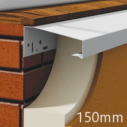 150mm Aluminium Undersill Profile WEC 732 with End Caps - length 2.5m