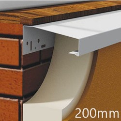 200mm Aluminium Undersill Profile WEC 732 with End Caps - length 2.5m