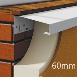 60mm Aluminium Undersill Profile WEC 732 with End Caps - length 2.5m