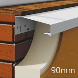 90mm Aluminium Undersill Profile WEC 732 with End Caps - length 2.5m