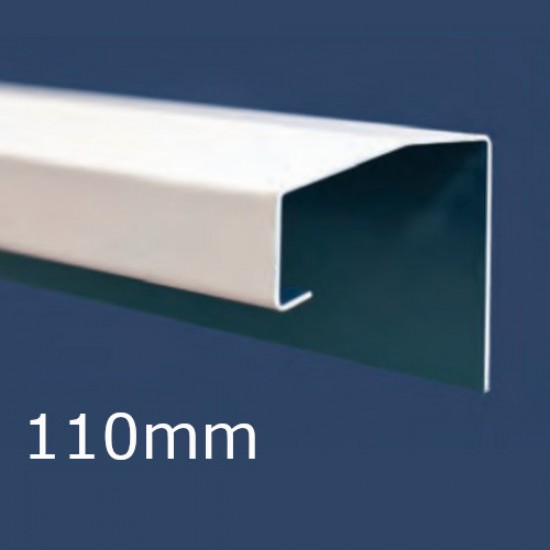 110mm Aluminium Soffit Flashing and Window Sill Extension (with Full End Caps - pair) - 2.5m Length