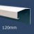 120mm Aluminium Soffit Flashing and Window Sill Extension (with Full End Caps - pair) - 2.5m Length