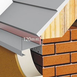 120mm Verge Trim Upstand Profile WEC 791 - 2.5m length